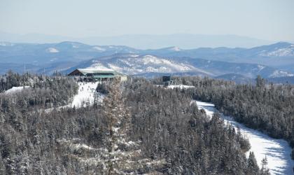 A summit lodge of a ski resort