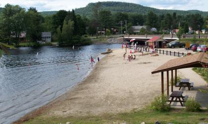 Jump into Lake Algonquin at the Wells Public Beach.