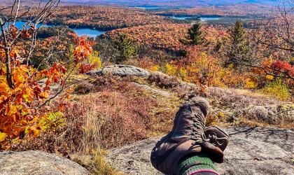 Fall views from Mud Pond Mountain are jaw-dropping!