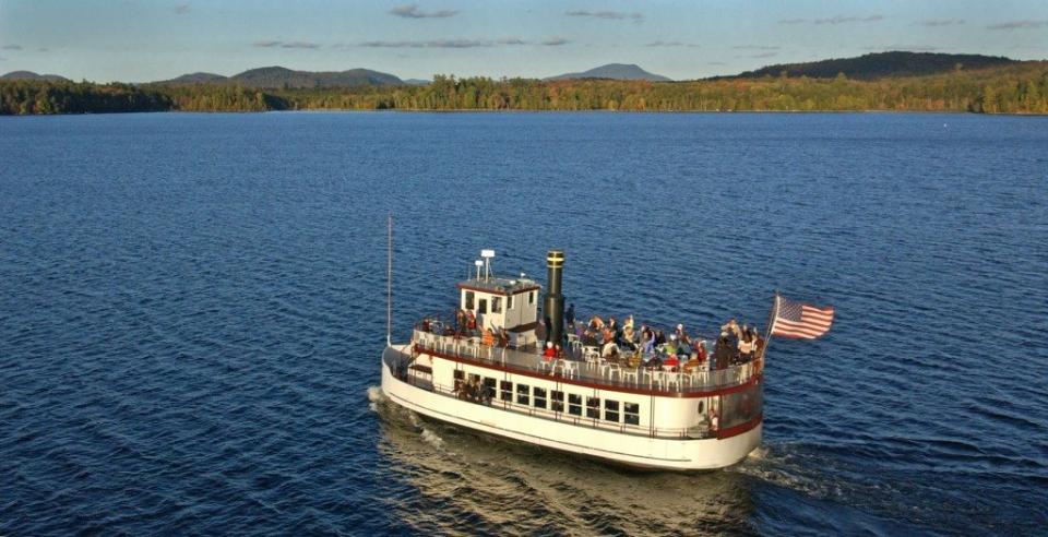 Tie the Knot aboard the W.W. Durant (Raquette Lake Navigation Photo)