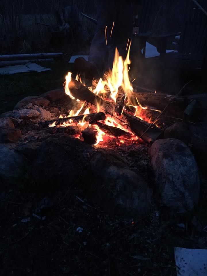 Campfire in the Adirondacks