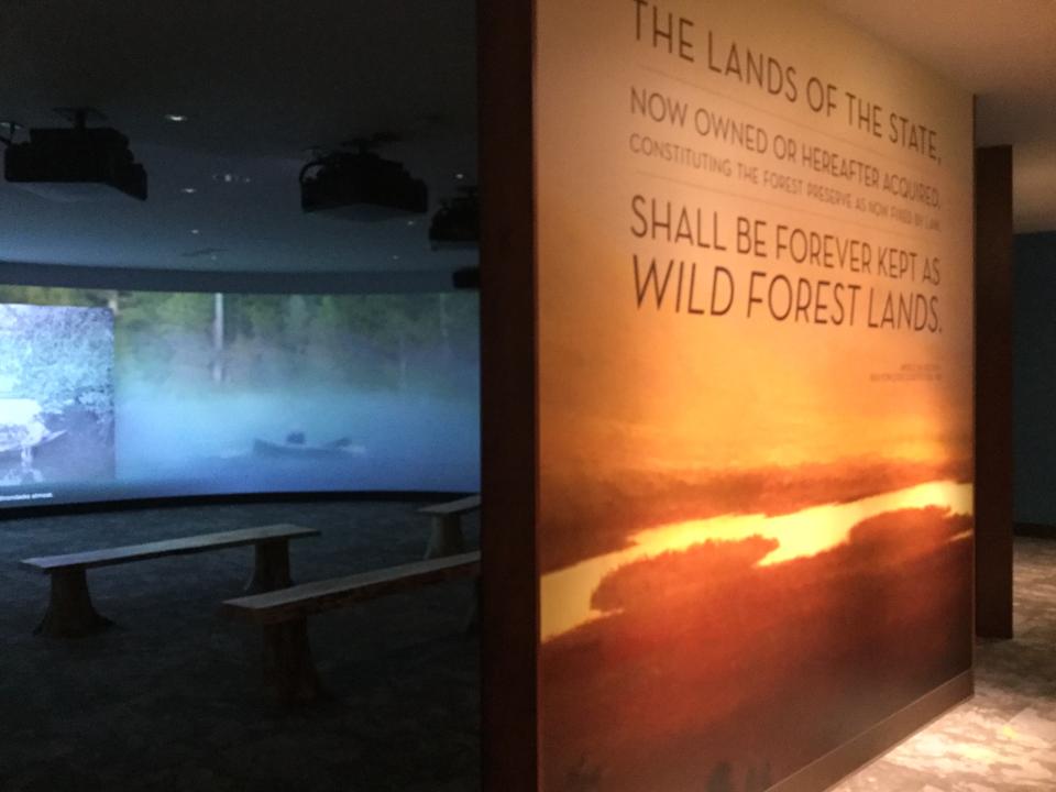 The first exhibit is a widescreen video in the viewing room, whose beautiful images explains the context for everything in the museum. A great place to start!