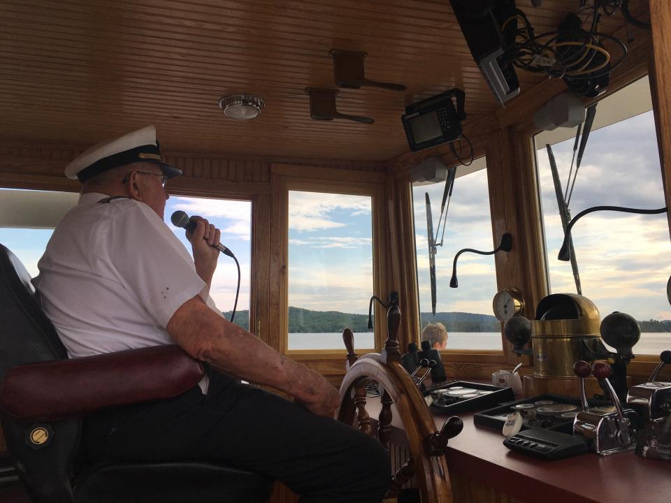 Captain Dean narrating while at the wheel.