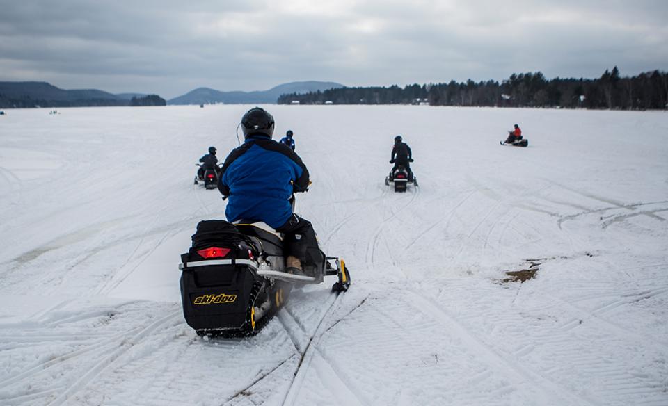The Adirondacks welcomes snowmobile riders.