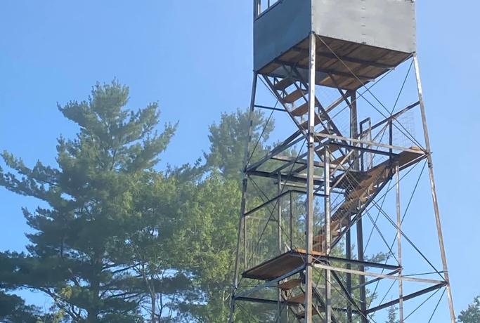 The restored Makomis fire tower