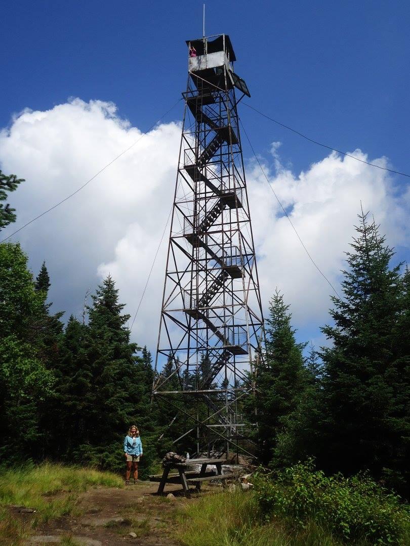 The towering Wakely Mountain fire tower.