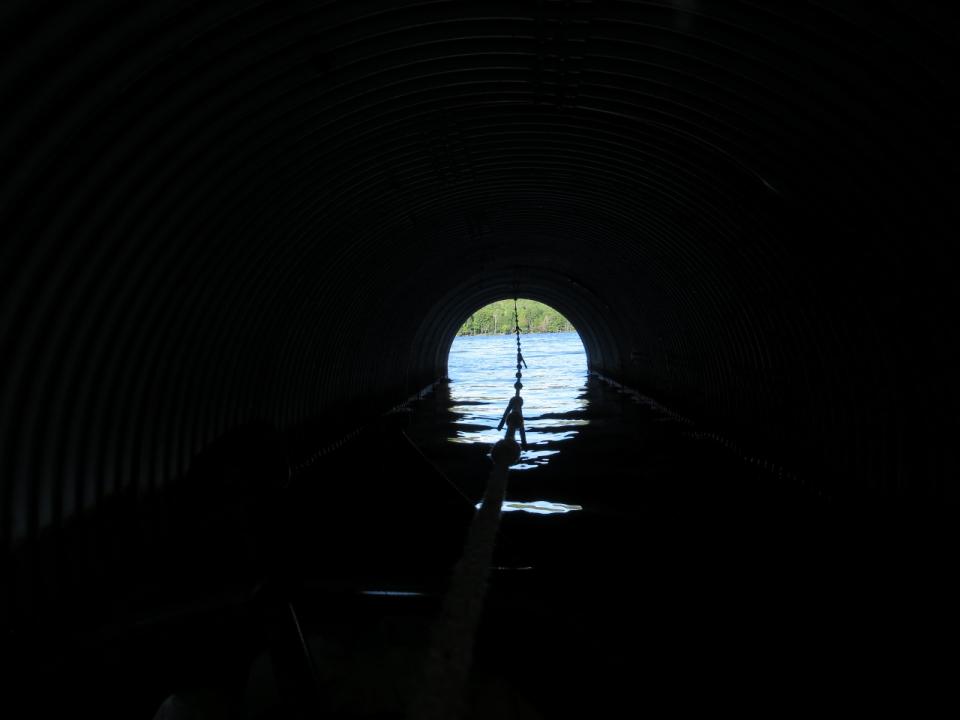 Essex Chain Lakes, culvert from Fourth to Fifth Lake