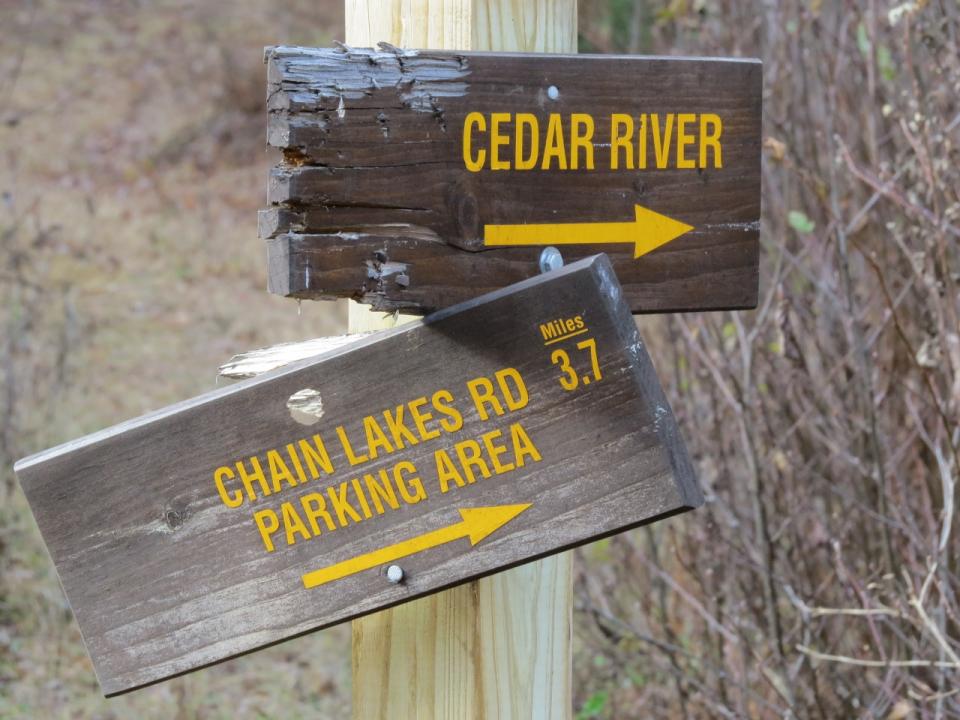 Sign for Cedar River