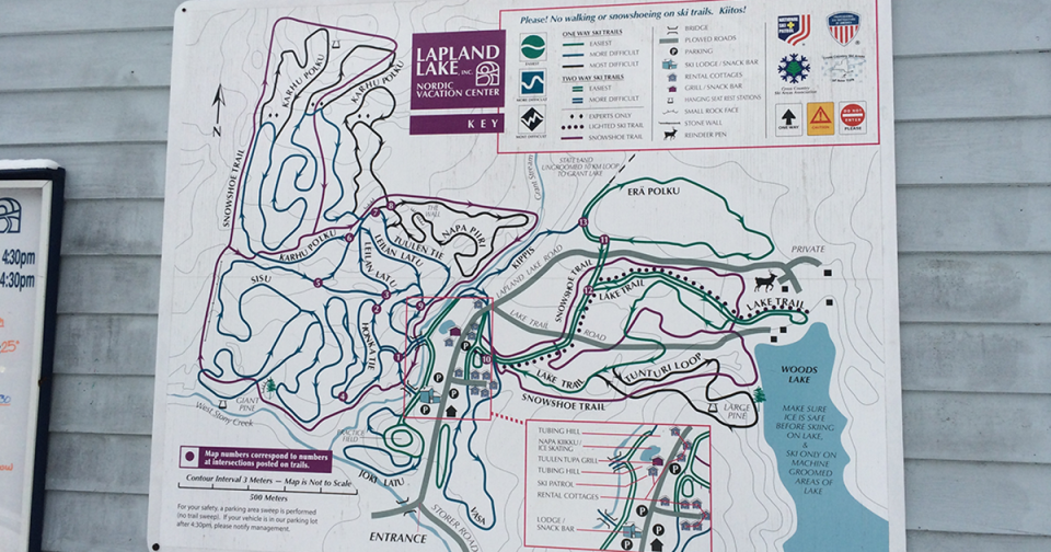 Lapland Lake Cross-Country Ski Trail Map