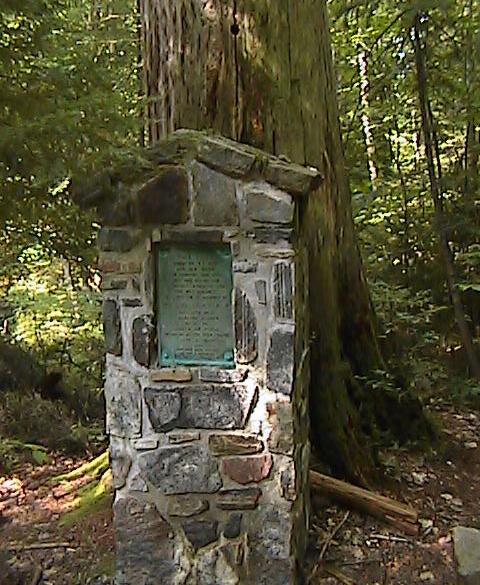 Memorial at Cathedral Pines in Inlet, NY