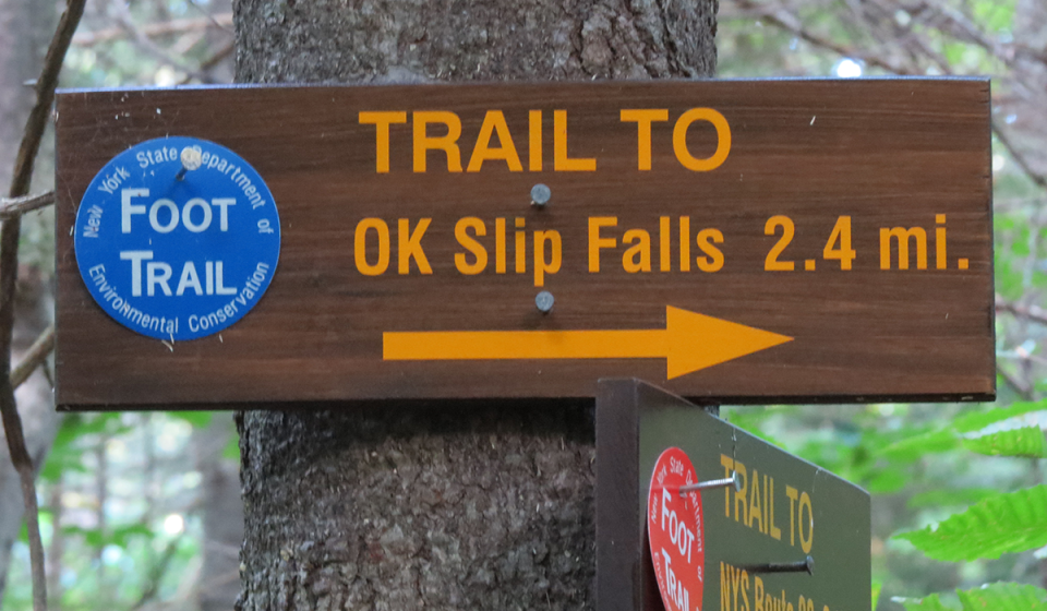 OK Slip Falls Trail Sign (Joan Collins photo)