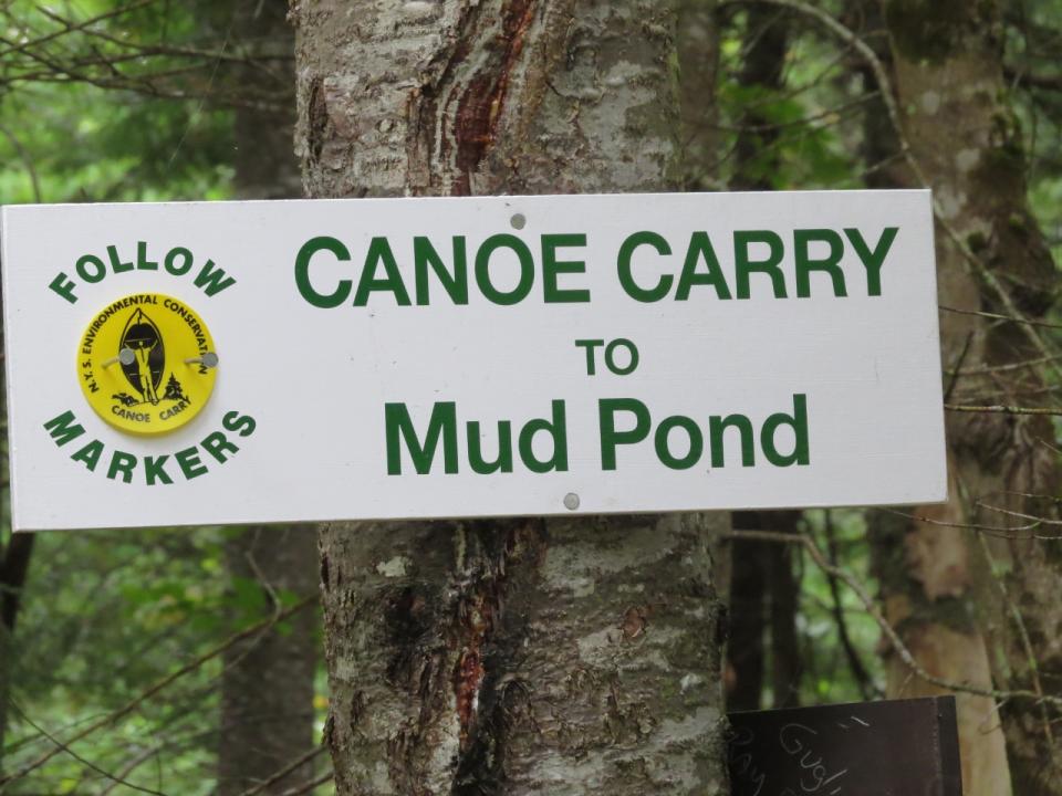 Canoe carry trail to Mud Pond