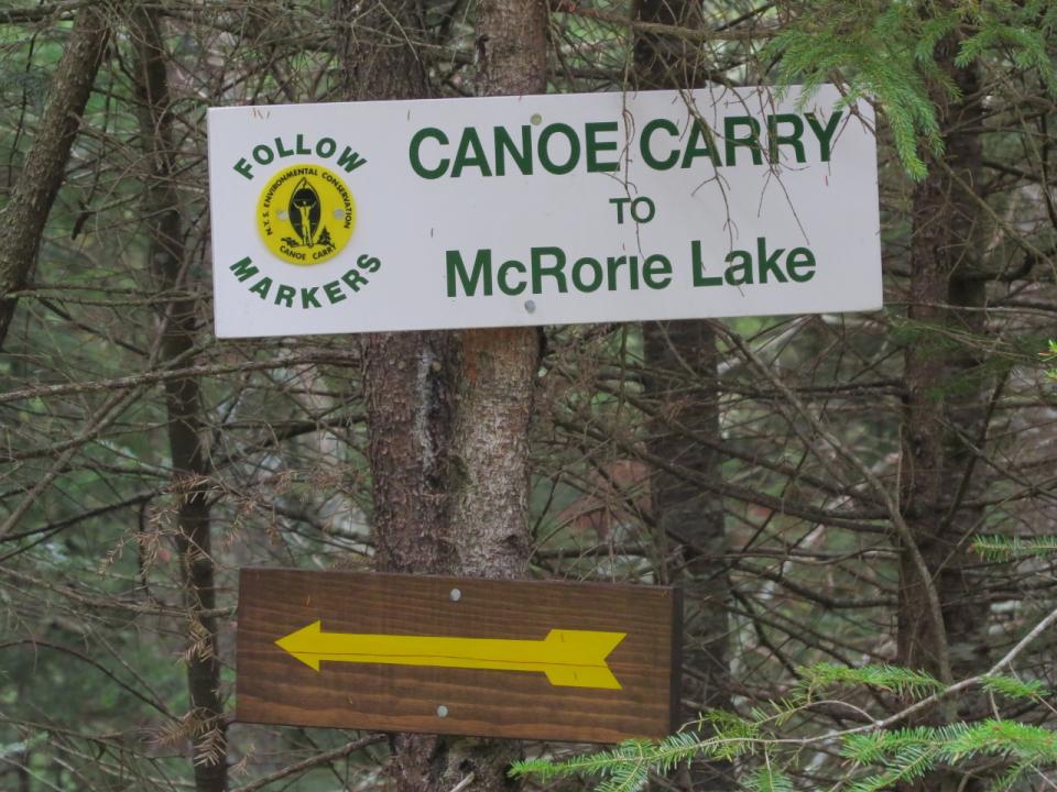 Canoe carry trail to McRorie Lake