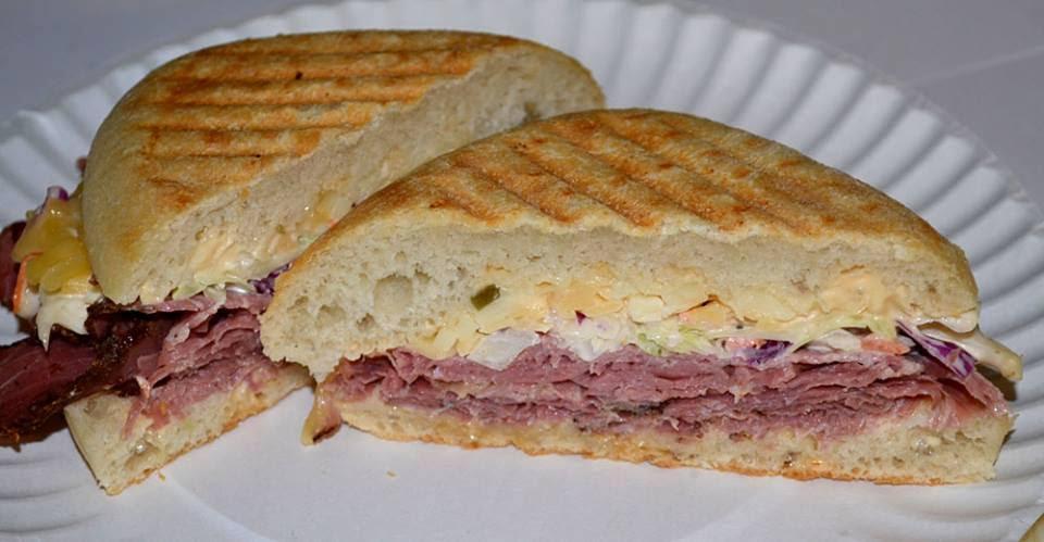 The Nor'Easter - Pastrami, Thousand Island Dressing & Gouda - topped with coleslaw on a grilled ciabatta roll... mmmmm