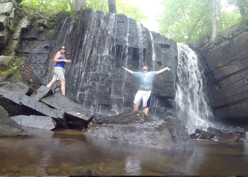 How often do you get to stand under an ADK waterfall?