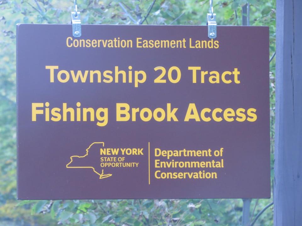 NYS DEC sign for Fishing Brook