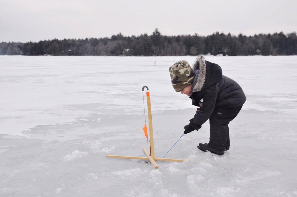 Amy Germain Ice Fishing Piseco Lake