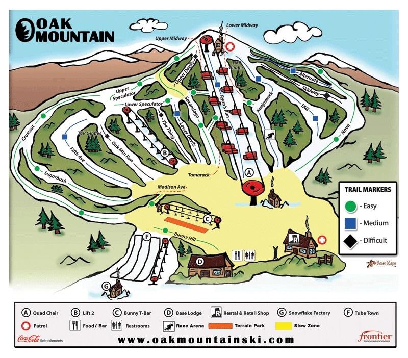 Oak Mountain Map