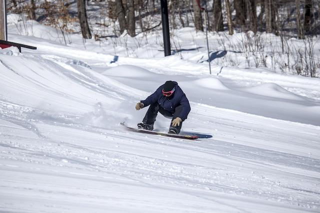 Snowboarding is a fun way to get to the bottom of a hill — fast.