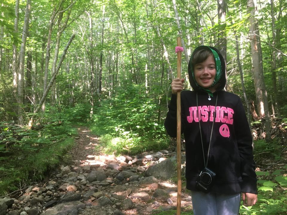 Sara, a fellow hiker on the Wakely fire tower trail.