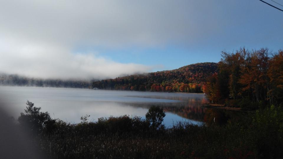Fall Fog Over the Lake
