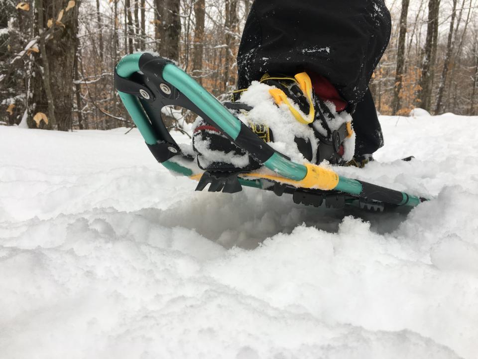 Snowshoes should have good cramp-ons in case of ice