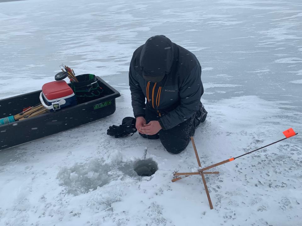 Ice Fishing on Lake Eaton