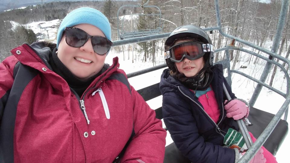Skiing at Oak Mountain with My Daughter