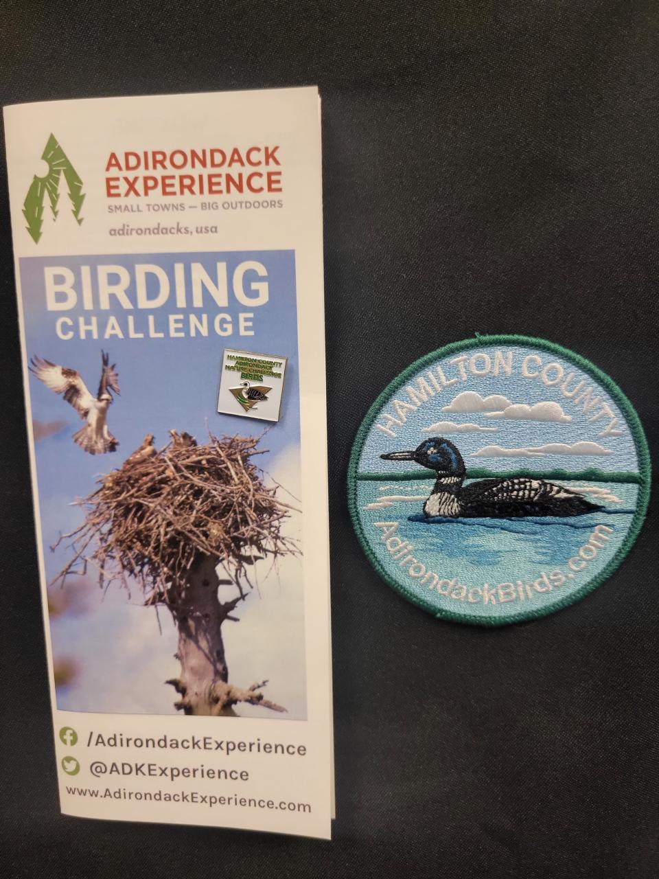Birding Challenge brochure and patch