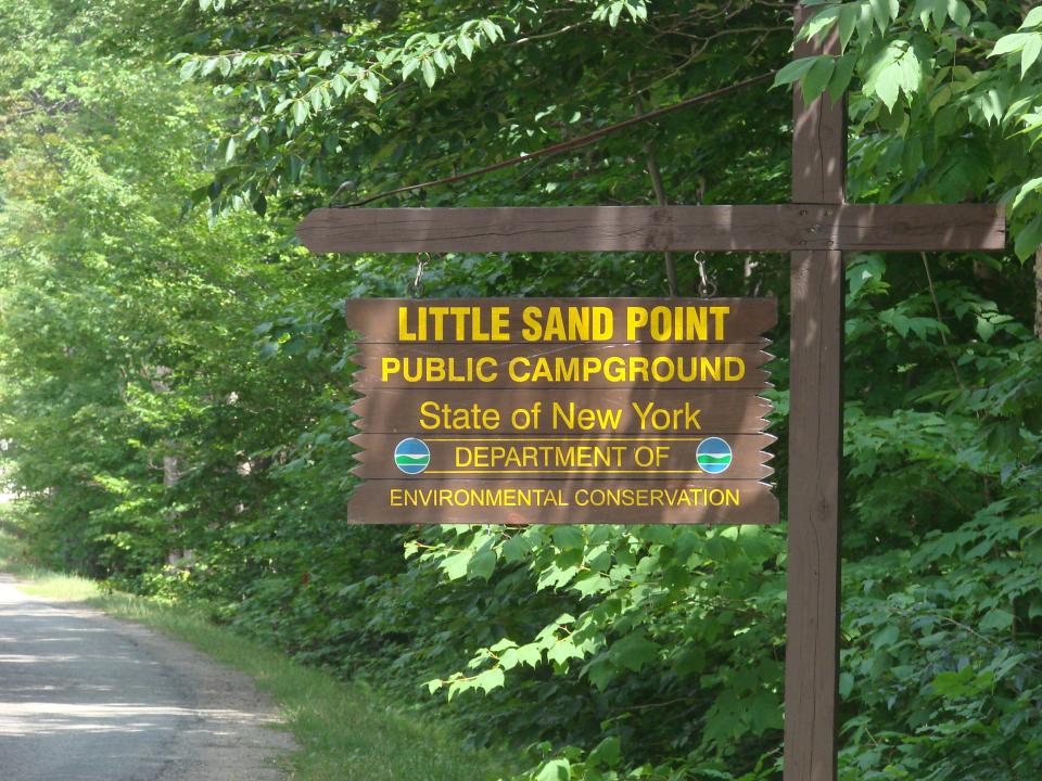 Little Sand Point Campground sign
