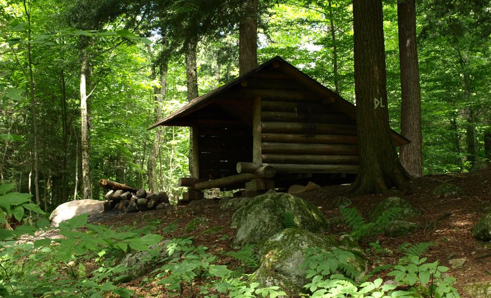 Classic Adirondack lean-to camping.