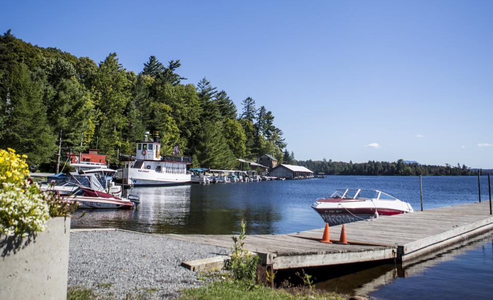 Raquette Lake is the center of summer action.